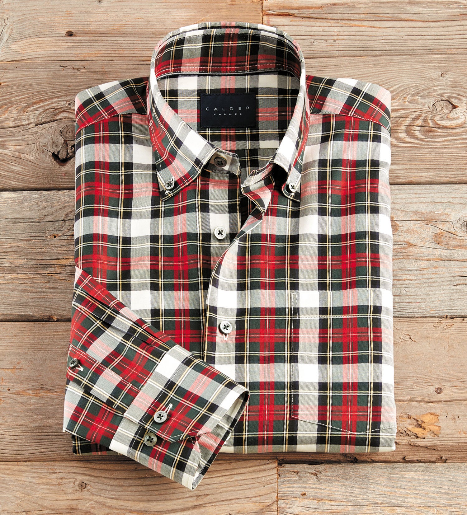 Dress Stewart Tartan Plaid Fabric | White Red Check Cotton Shirting