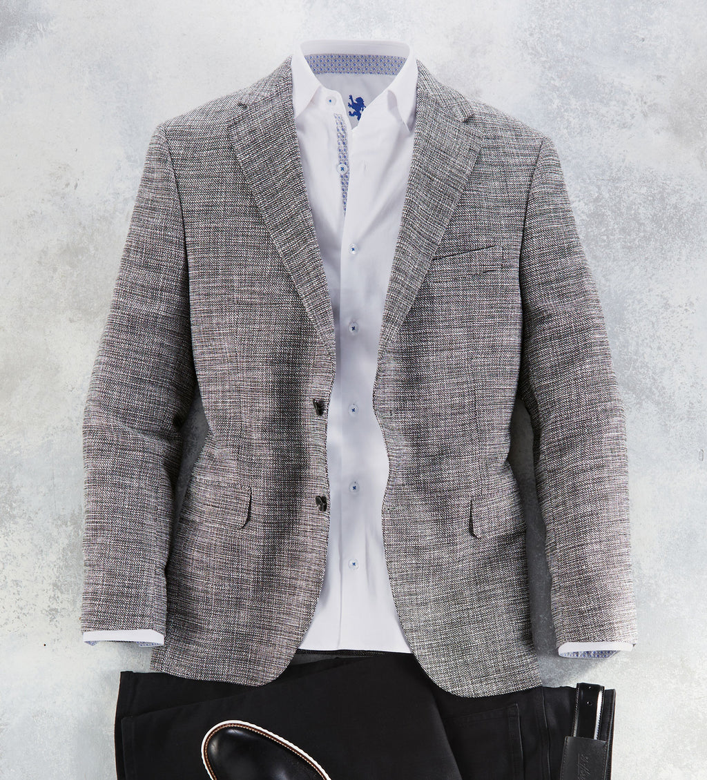 Polka Dot Mens Blazer - Black and White Sport Coat main image 1