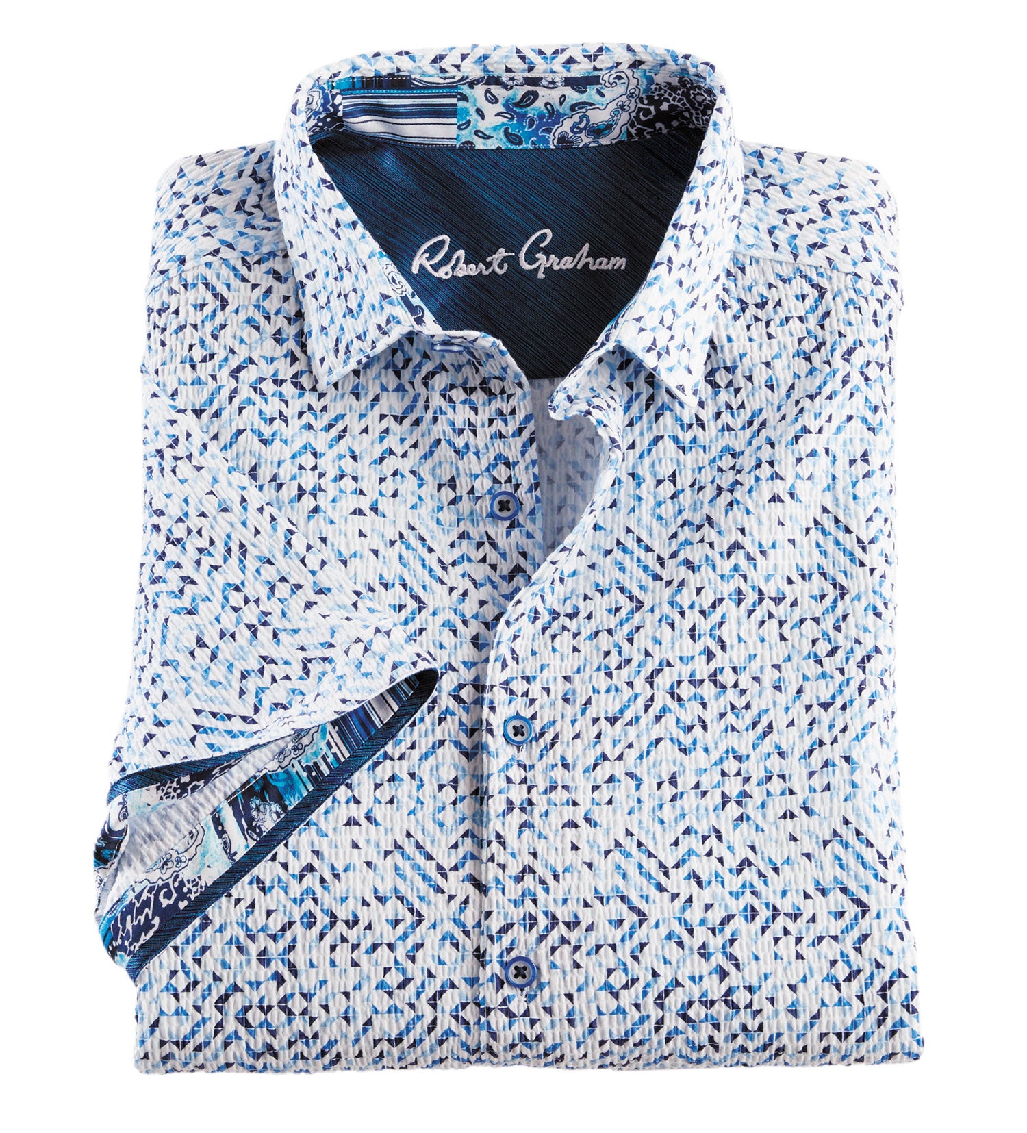 Robert Graham Cyrus Seersucker Short Sleeve Shirt Patrick James