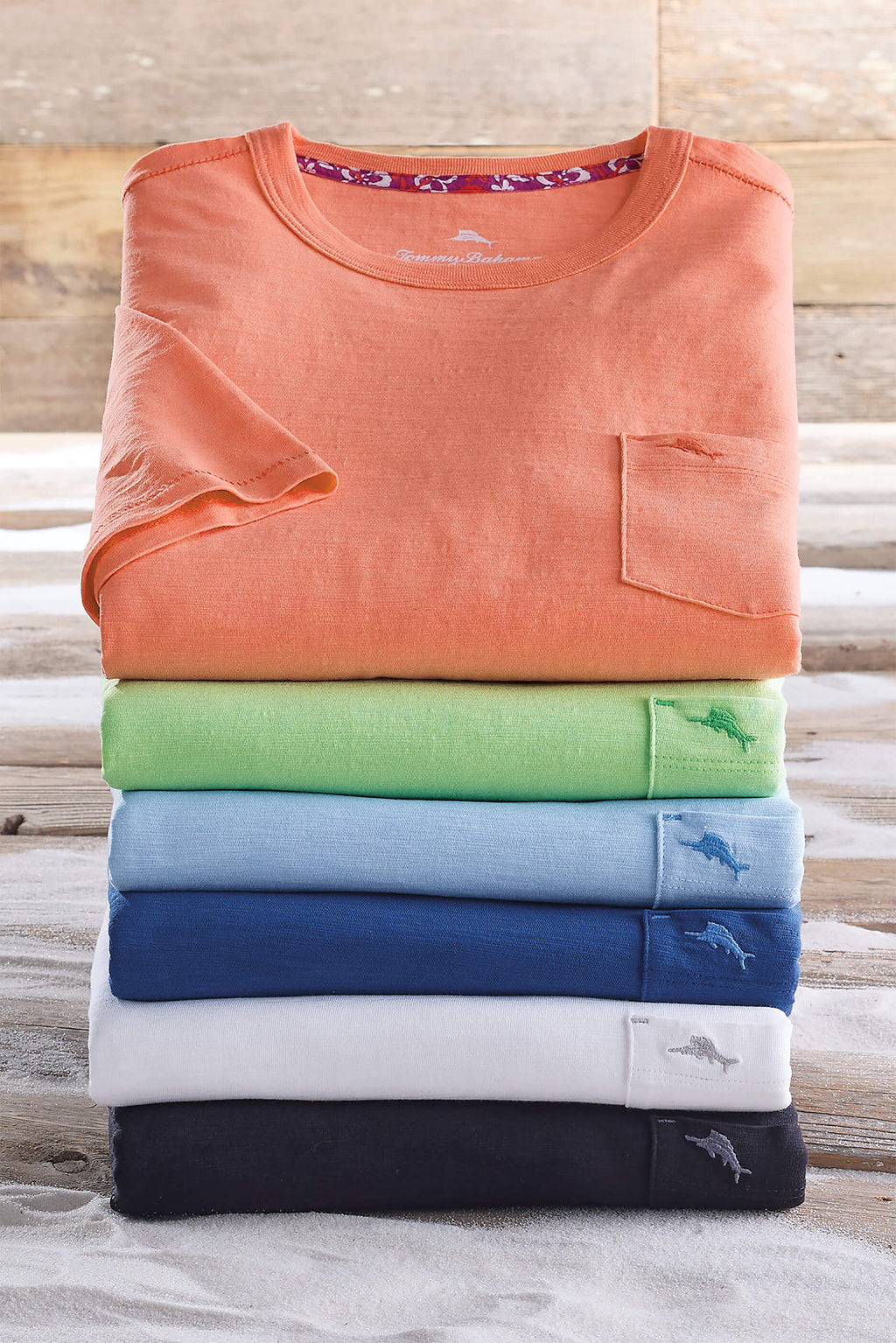 Maglietta Uomo Bahama Beach Palme, Stampa No Worries Here, Colore Grigio Chiaro, 100% Cotone, Manica Corta, Taglie M-2XL
