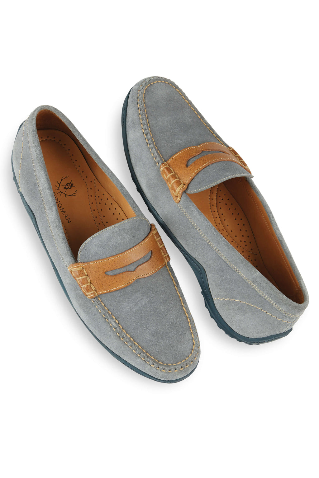 Martin Dingman Bill Penny Loafers - Blueberry – Patrick James display picture 3