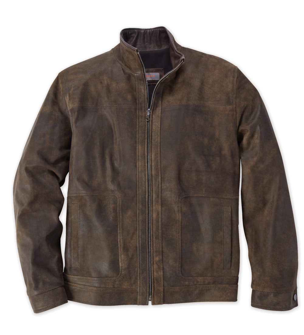 Remy Leather Rustic Blouson Jacket