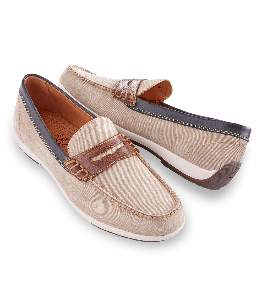 Canvas fashion penny loafers