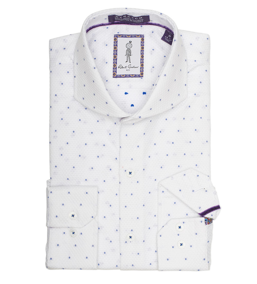 Robert Graham Soto Honeycomb Dot Print Dress Shirt