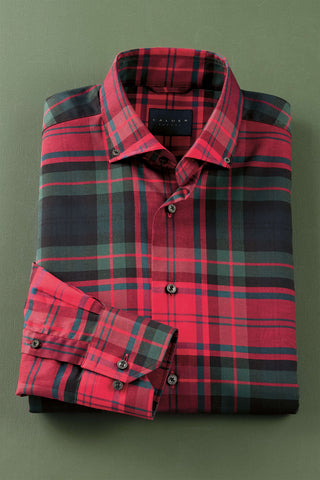 Calder Long Sleeve Exploded Plaid Shirt