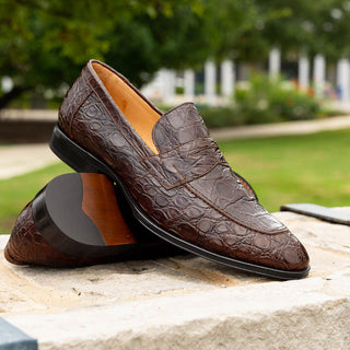 ROMA Crocodile Penny Loafer