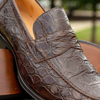 ROMA Crocodile Penny Loafer