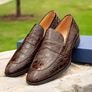 ROMA Crocodile Penny Loafer