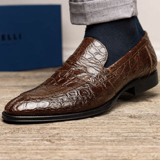 ROMA Crocodile Penny Loafer