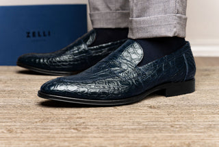 ROMA Crocodile Penny Loafer