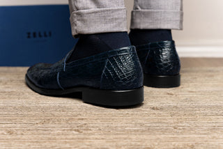 ROMA Crocodile Penny Loafer