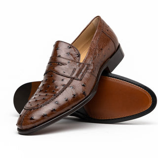 ROMA Ostrich Quill Penny Loafer