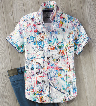 Robert Graham Belize Print Short Sleeve Shirt