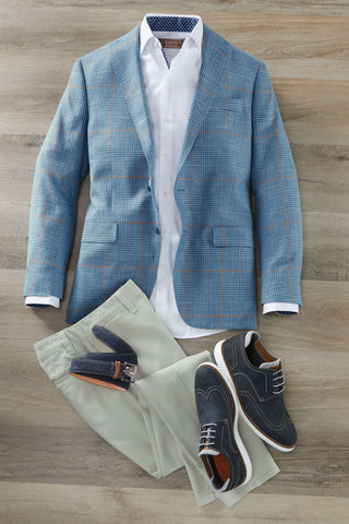Resereve 2 Button Plaid Deco Sport Coat
