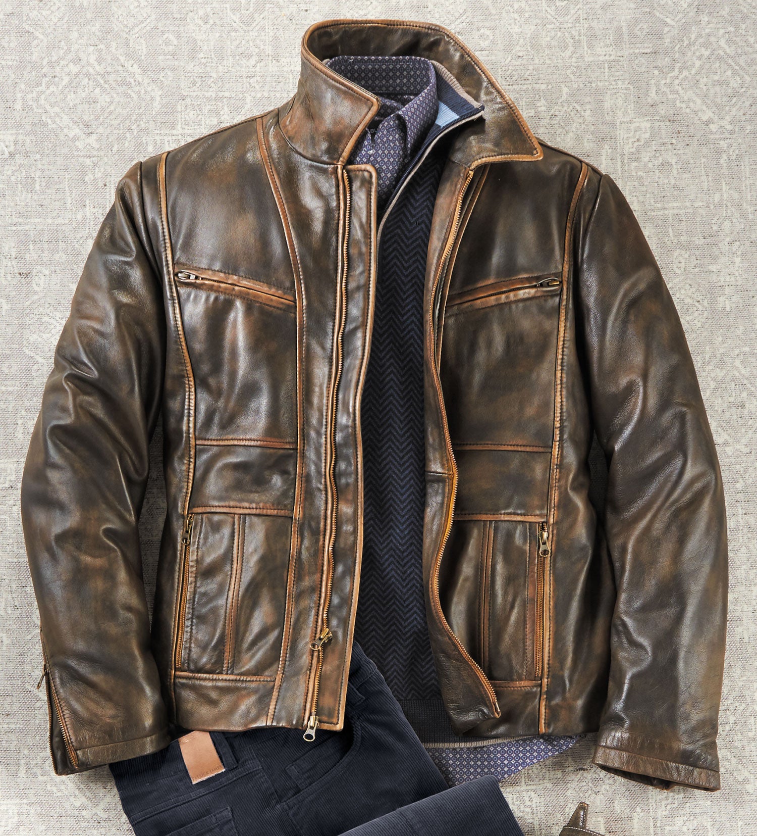 James dean hotsell leather jacket brand