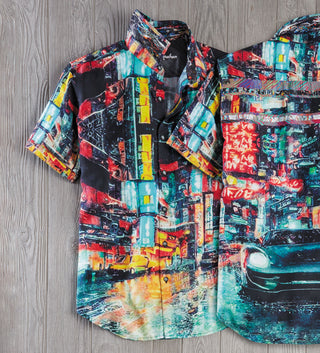 Robert Graham Boreal City Lights Short Sleeve Shirt