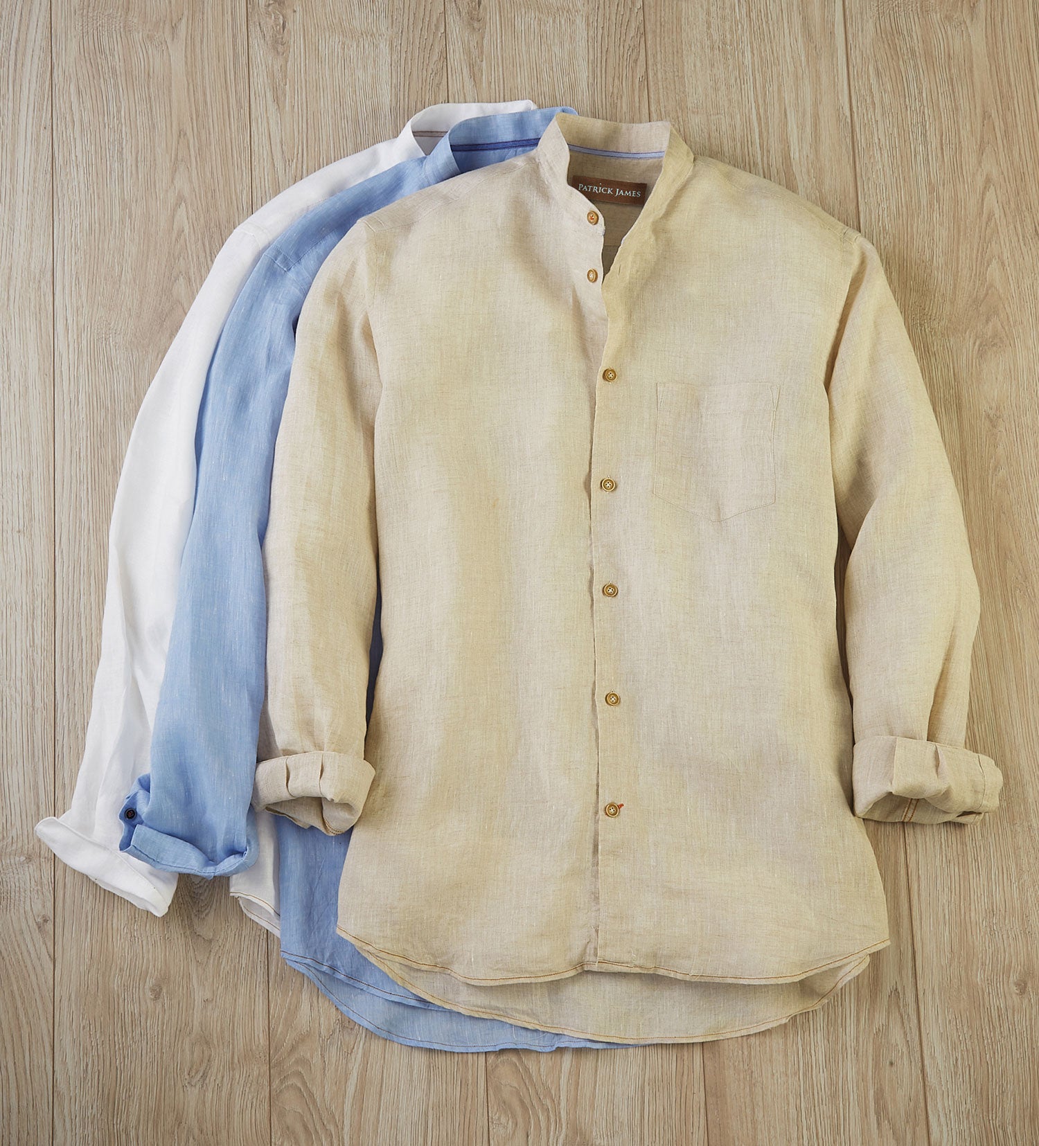 Patrick James Banded Collar Shirt Patrick James Banded Collar Shirt