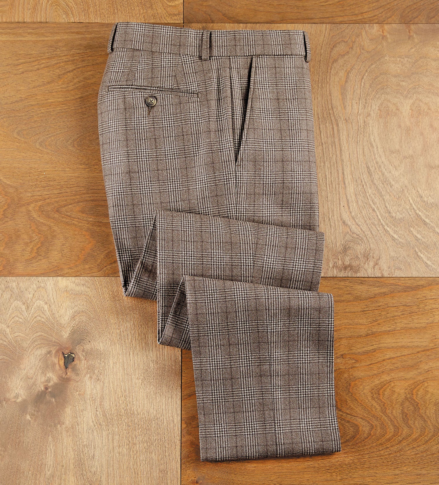 Men's Reserve Glen Plaid Comfort EZE Pant, Dark Taupe, 35" Men's Reserve Glen Plaid Comfort EZE Pant, Dark Taupe, 35"