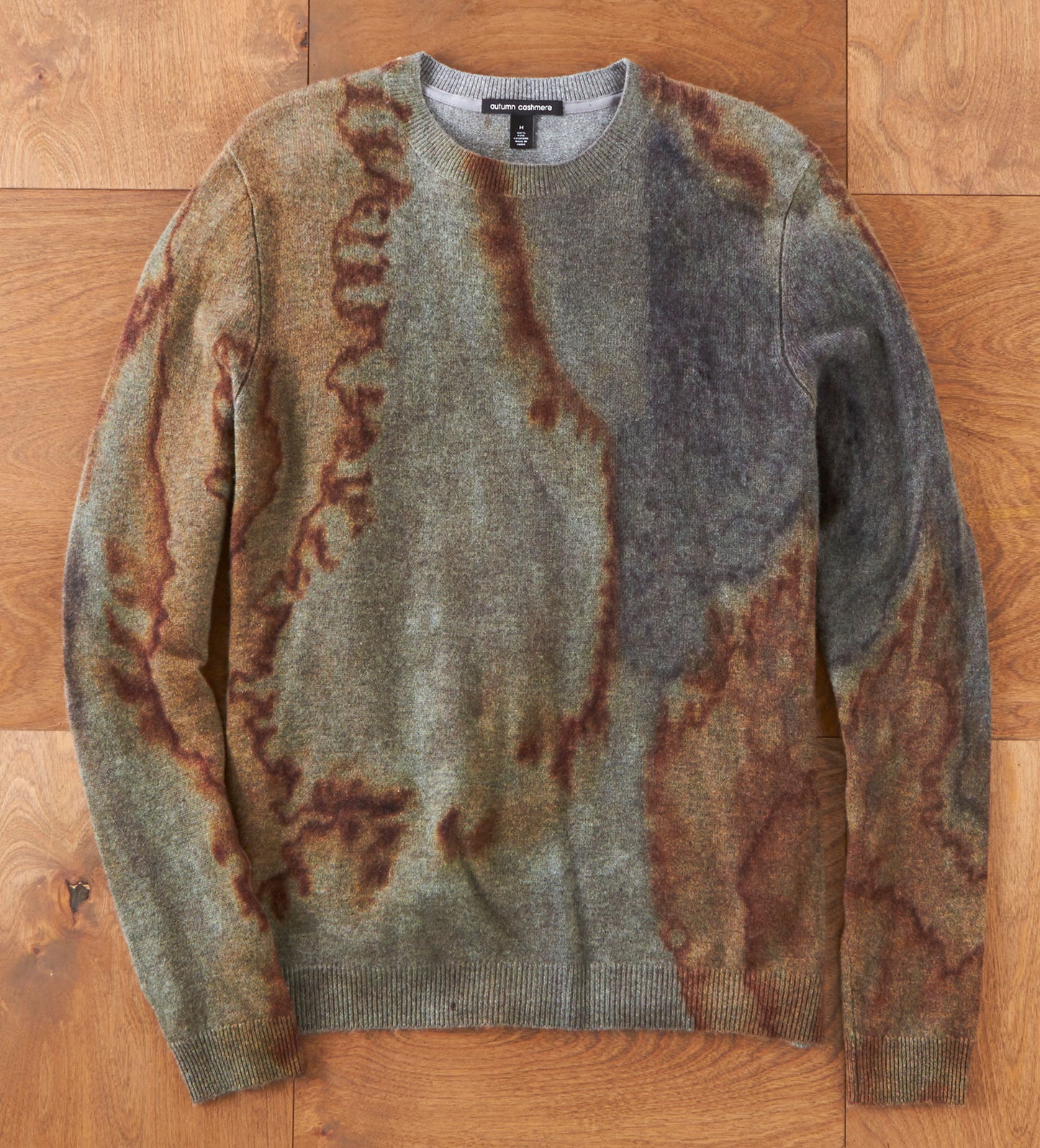 Patrick James Scorched Print Cashmere Sweater
