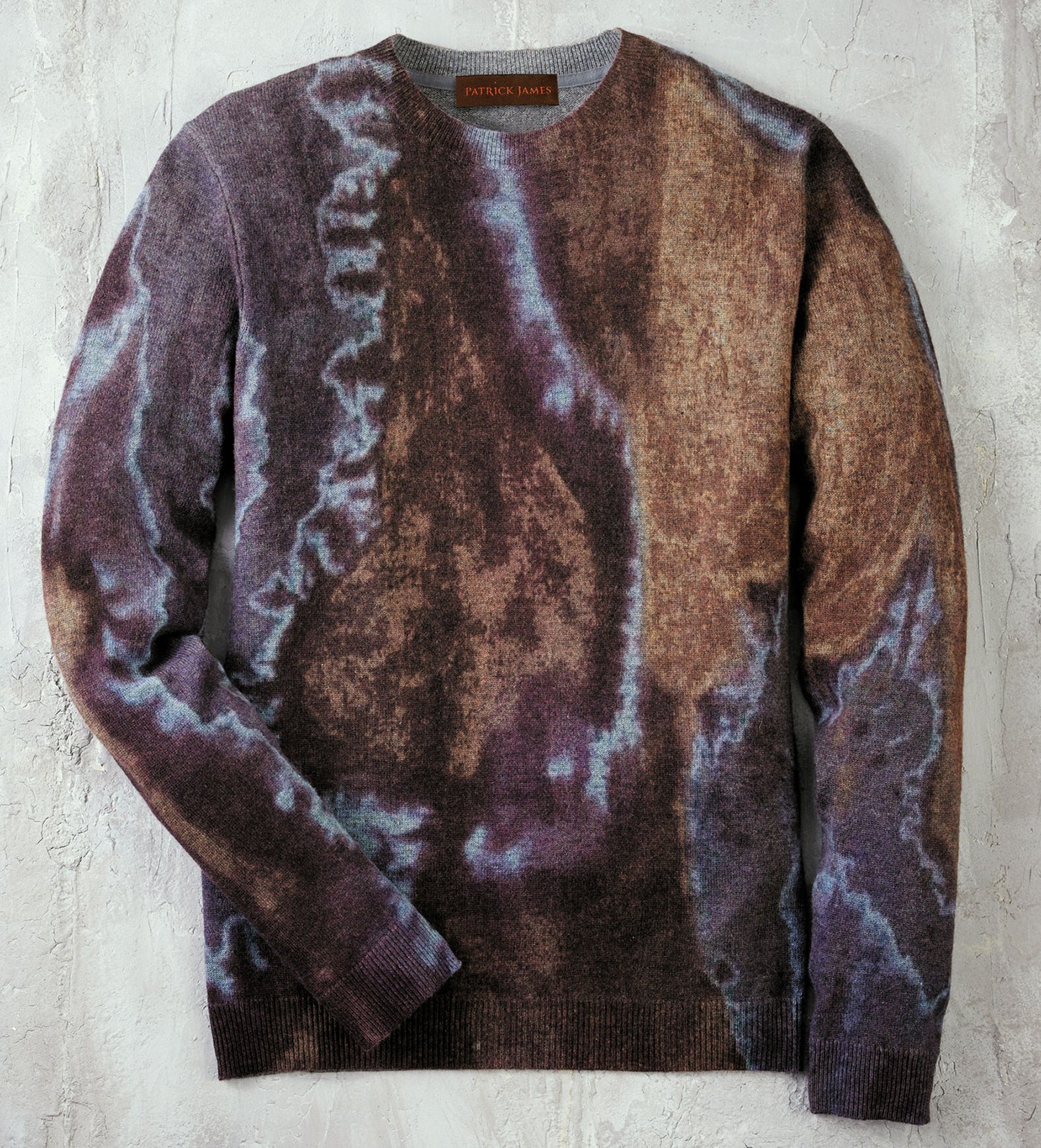 Patrick James Scorched Print Cashmere Sweater