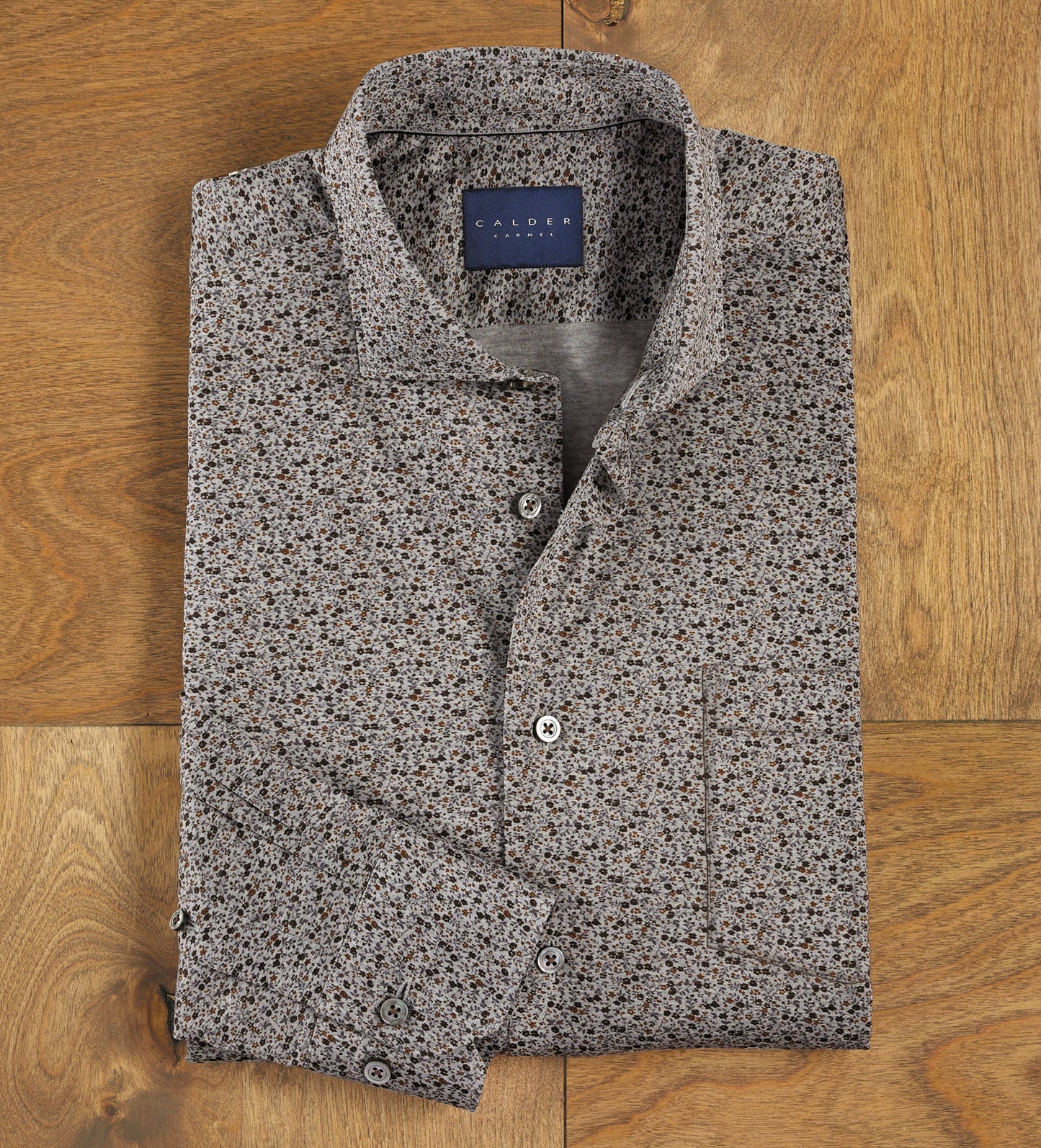 Calder Carmel Floral Long Sleeve Knit Shirt