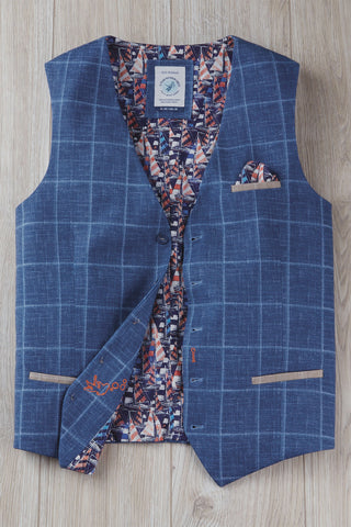 A Fish Named Fred Windowpane Vest