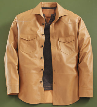 Robert Comstock Hendrix Lambskin Shirt Jacket