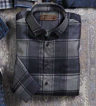 Reserve Ceramica Bold Plaid Long Sleeve Shirt