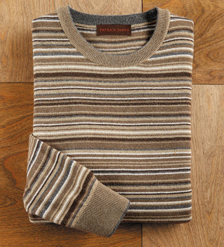 Patrick James Stripe Crew Sweater