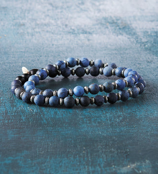 Kenton Michael Blue Bead Bracelet