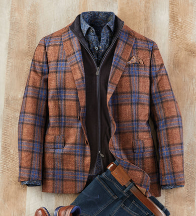 Patrick James Plaid Sport Coat