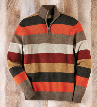 Reserve Stripe Quarter-Zip Sweater