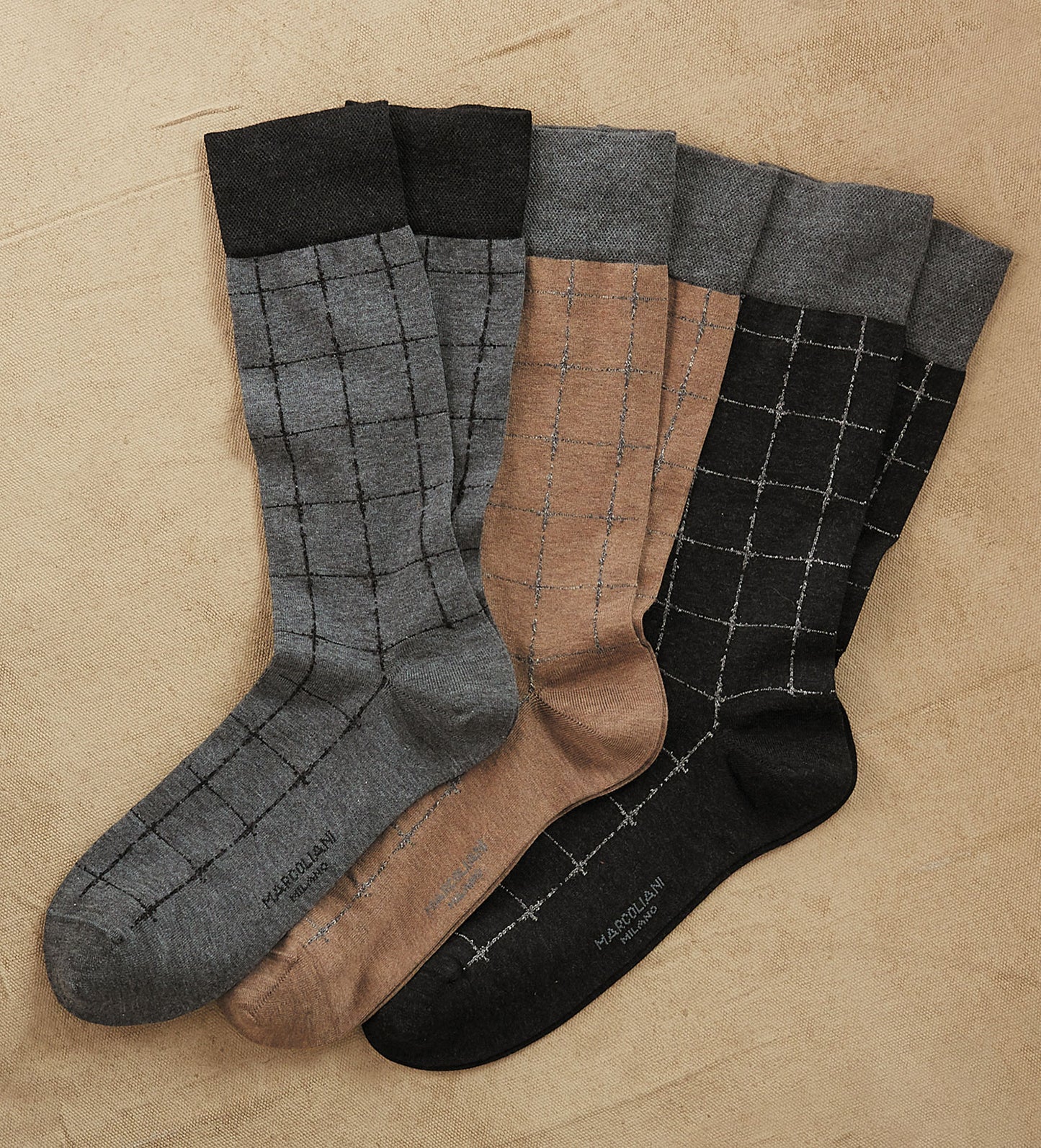 Marcoliani Windowpane Socks