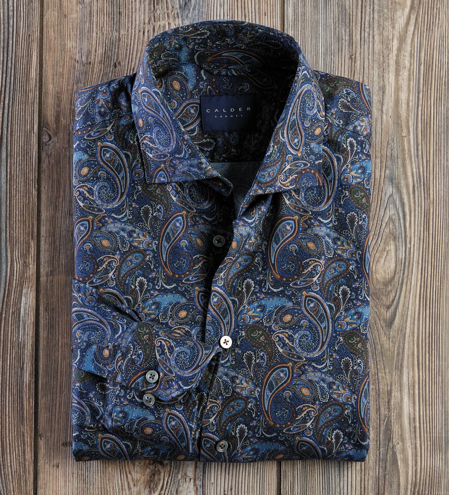 Calder Carmel Paisley Twill Long Sleeve Shirt