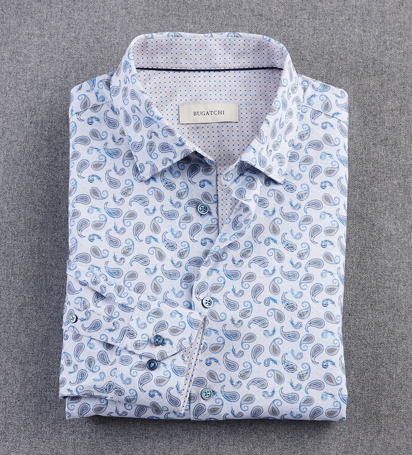 Bugatchi Paisley Print Long Sleeve Shirt