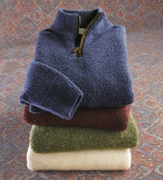 Hagen Boucle Quarter-Zip Sweater – Patrick James