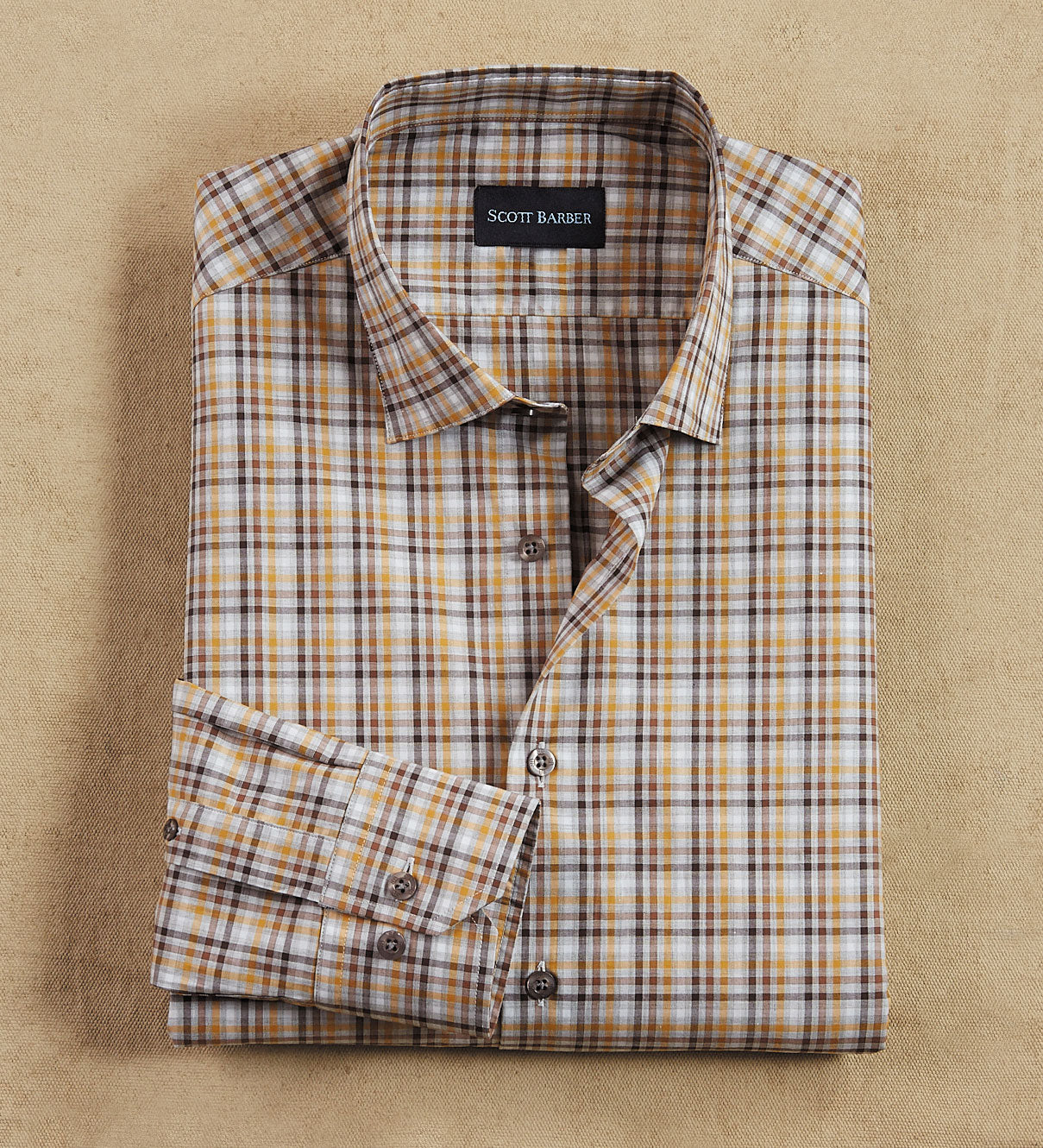 Scott Barber Tattersall Long Sleeve Shirt