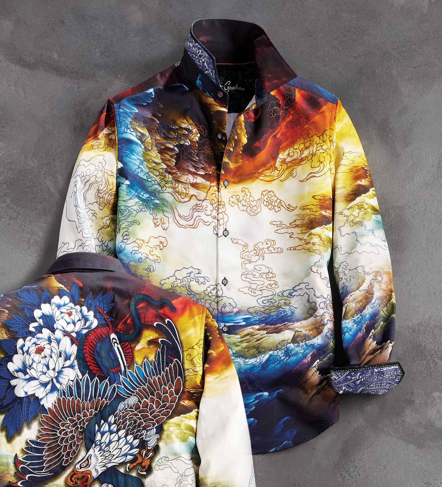 Robert Graham Wrath Embroidered Shirt