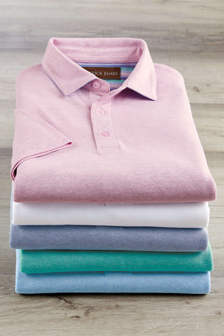 Patrick James Short Sleeve Shelby Heather Pique Shirt