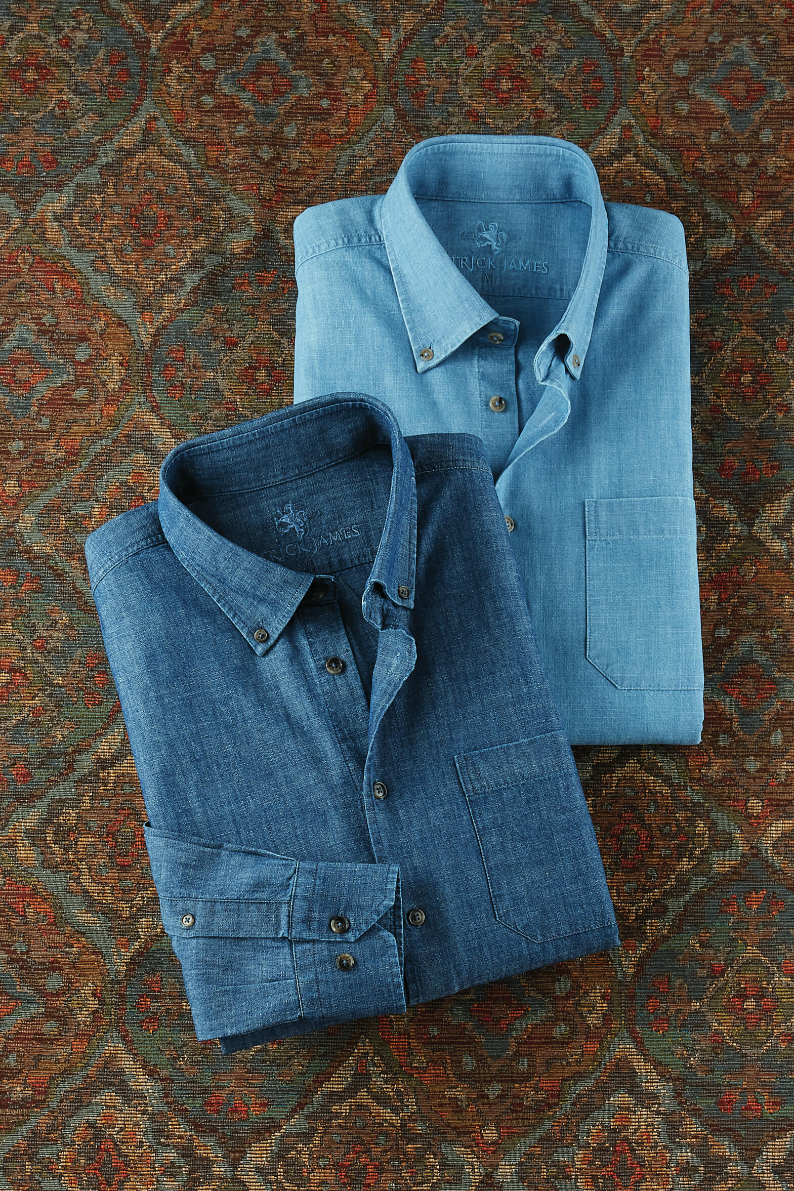 chambray dress shirt men Billy Reid Chambray Holt Dress Shirt, Chambray