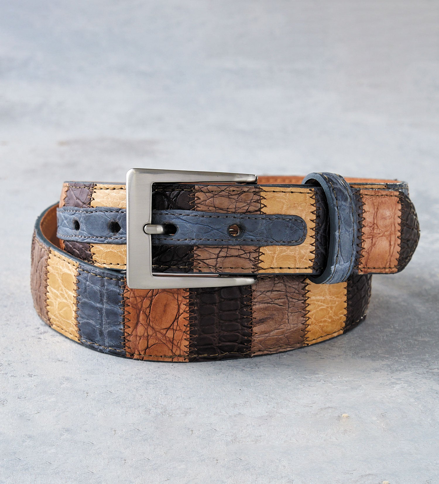 Alligator Patchwork Belt – Patrick James