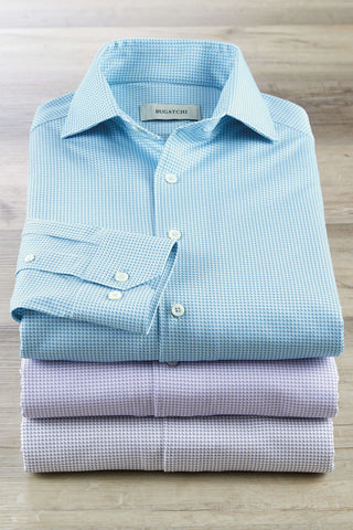 Bugatchi Long Sleeve Dress Dobby Shirt