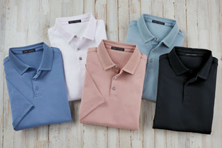 Robert Barakett Short Sleeve Georgia Textured Collar Polo