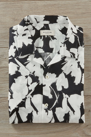 Bugatchi Short Sleeve Bold Floral Shirt