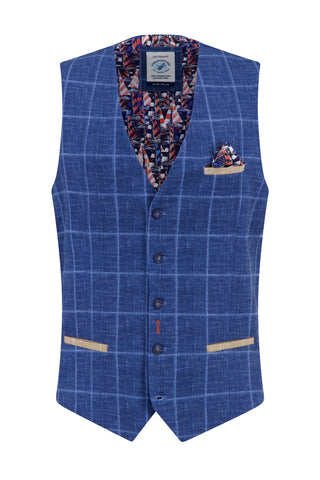 A Fish Named Fred Windowpane Vest