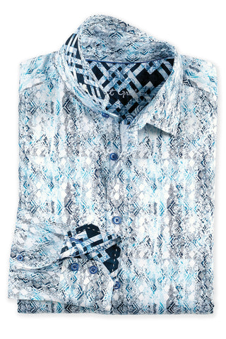 Robert Graham Long Sleeve Alahmar Abstract Geo Shirt