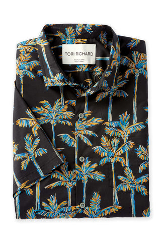 Tori Richard Prismatic Palm Tree Cotton Lawn Shirt
