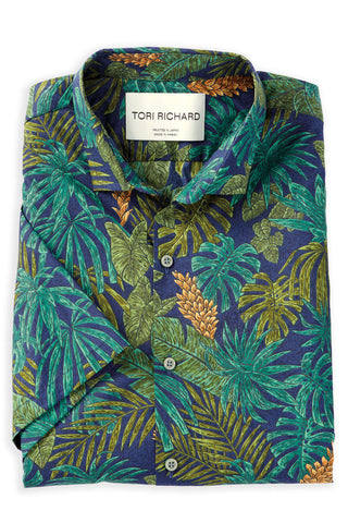 Tori Richard Woodcut Canopy Cotton Lawn Shirt