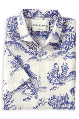 Tori Richard Pacific Reef Seersucker Shirt