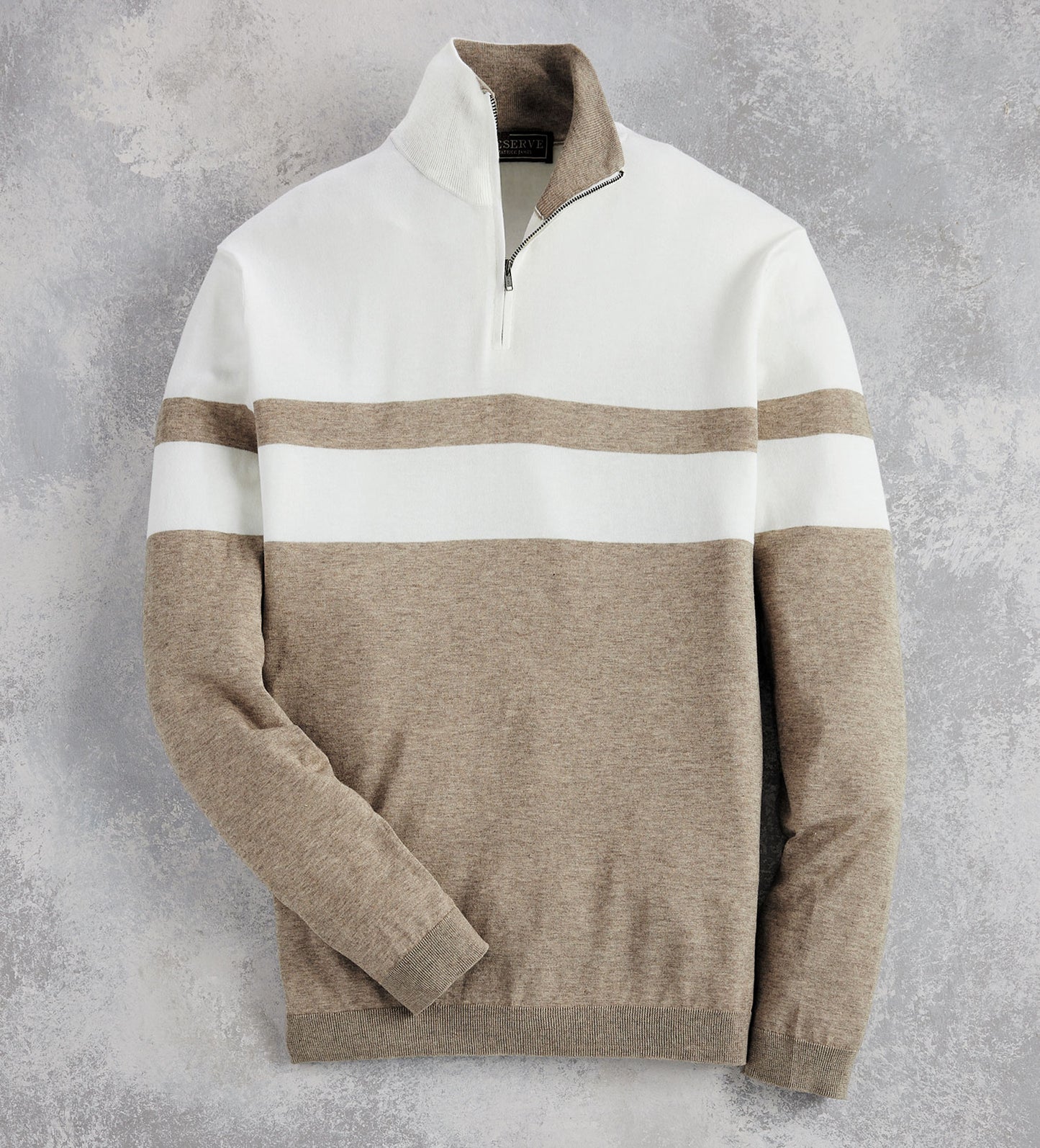 Reserve Quarter-Zip Stripe Sweater